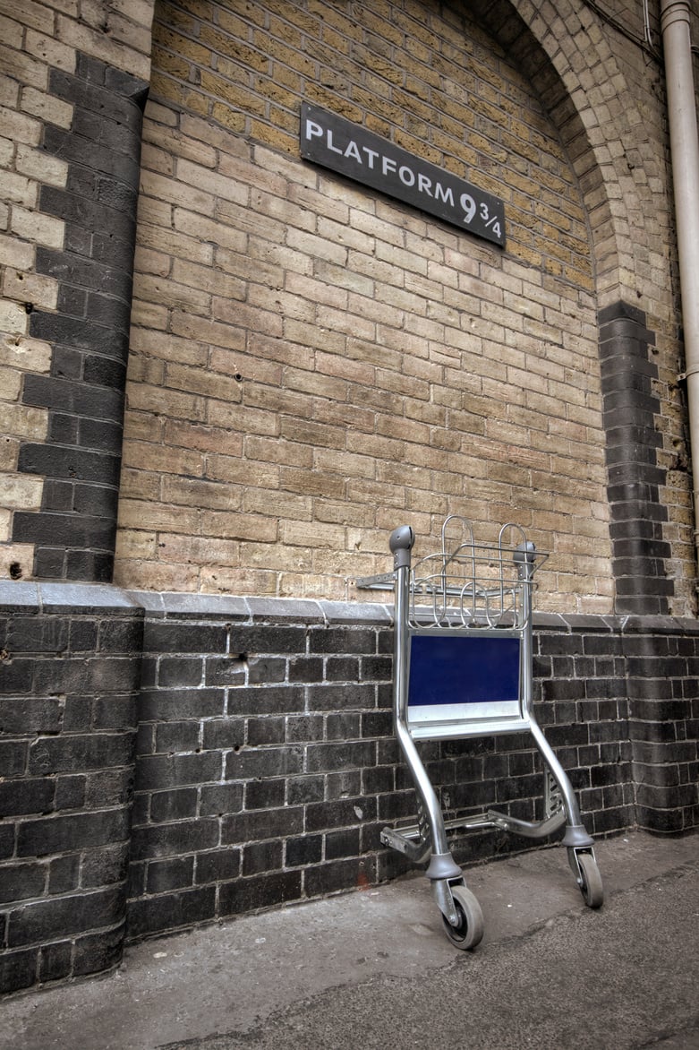 Entrance to Platform 9&3/4 at London's Kings Cross Station